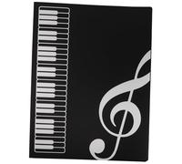 UKCOCO Classeur à Partitions Portable Pages Noir Organiseur pour Musique Piano et Chorale Protège-partitions Léger et Facile à Transporter pour Musiciens