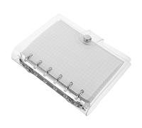 UKCOCO Classeur A7 à 6 Anneaux Transparent en PVC Rigide Recharge Papier Quadrillé et Ligné A7 Carnet à Feuilles Mobiles pour Agenda Cahier Scolaire et Organisation Bureau