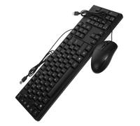 UKCOCO Clavier Et Souris Filaire USB Silencieux pour Ordinateur Portable, Plug-and-Play, Souris Optique Haute Réponse, Ensemble Clavier Simple pour Bureau, Usage Professionnel, Couleur Noire