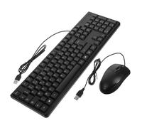UKCOCO Clavier Usb Filaire Pleine Taille Avec Numérique Intégré Et Souris Filaire Optique, Pour Utilisateurs Pc Et Bureau, Design Compact Fonctionnel, Usage Professionnel Et Bureautique, Couleur Noire