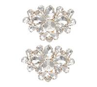 UKCOCO Clips à Chaussures Doré avec Accessoires Amovibles Délicats pour Mariage Fête et Casual Décoration Éclatante pour Femmes