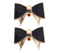 UKCOCO Clips à Chaussures en Alliage de Zinc pour Femmes, Boucle Papillon Amovible, Décoration Élégante pour Escarpins Noirs, Lot de 2 Clips Pratiques et Stylés