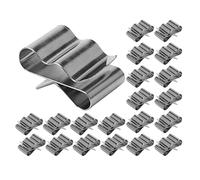 UKCOCO Clips de Câble Photovoltaïque 30pcs en Acier Inoxydable Argenté Design à Rainures, Stabilité pour Fixer Jusqu'à Deux Câbles Panneau Solaire