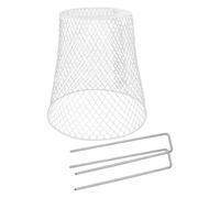 UKCOCO Cloche de Jardin en Fer Protecteur de Plantes Blanc avec Piquets pour Pot de Fleurs et Plante Jardin Protection Maximale Lumière
