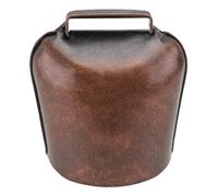 UKCOCO Cloche Épaisse en Cuivre Rouge Antique Grosse Taille pour Vache et Mouton, Cloche Bruyante en Fer Robuste, Clochette Rustique pour Élevage Extérieur, Accessoire Ferme et Ranch