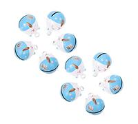 UKCOCO Cloches Décoratives Diy De Chat Bleu Et Blanc 24x17mm, Lot De 10 Pièces, Légères Et Suspendues, Accessoires Artisanaux Pour Décoration Intérieure Et Fête