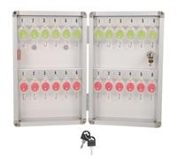 UKCOCO Coffret à Clés Mural en Alliage D'aluminium 24 Positions Boîte de Rangement Sécurisée Serrure pour Bureau, Gestion Immobilière et Hôtel