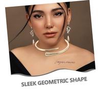 UKCOCO Collier à Breloques Circulaires Pour Femmes Collier Punk Ras Cou Bijoux Fantaisie Ouverts à Charnière