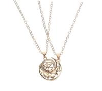 UKCOCO Collier Couple Soleil Lune Magnétique Léger Alliage avec Fermoir Aimanté Symbole Amour Éternel pour Saint-valentin et Occasions Sentimentales Hommes Femmes