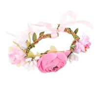 UKCOCO Collier Floral Décoratif pour Chiens et Collier Sûr et Confortable Accessoire pour Animaux de Compagnie Lors Événements et Modèle Rose S