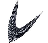 UKCOCO Collier Foulard à Paillettes Femme, Bijou De Cou En Métal Noir, Chaîne De Clavicule Courte, Accessoire Mode Pour Fête Et Soirée, Style Triangle Élégant