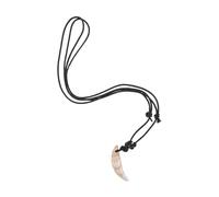 UKCOCO Collier Imitation Dent Acrylique Pendentif Vintage pour Homme Bijou Décoratif