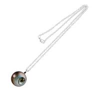 UKCOCO Collier Pendentif en Verre Blanc Forme Œil Réaliste Accessoire Gothique Léger et Résistant Bijou pour Halloween et Fêtes à Thème Décoration D’Œil Unique et Originale