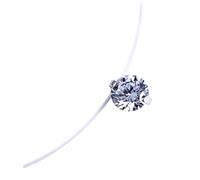 UKCOCO Collier Pendentif En Zircon Invisible Fil De Pêche Transparent, Bijoux Femme Délicat, Chaîne Ajustable 0,8 Cm, Style Ras-de-cou