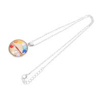 UKCOCO Collier Pendentif Peintre Bijoux Palette de Peintre Collier Breloque Accessoires pour Artistes