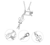 UKCOCO Collier Pendentif Vintage Ciseaux Miniatures Argenté Création Pour Couturières Accessoire Mode Femme Et Cadeau Original Tailoring