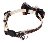 UKCOCO Collier pour Animaux de Compagnie Halloween Réglable en Polyester Motif Citrouille et Fantôme, Décoration de Cou pour Chien et Chaton en Vie Quotidienne ou Fête, Tour de Cou