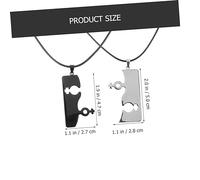 UKCOCO Collier Puzzle pour Couple Pendentif Assorti Créatif Collier Léger sans Marque