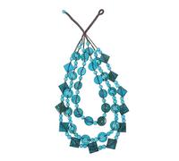 UKCOCO Collier Rétro Boho de et Bois de Plage pour Femmes et Pendentif Élégant Fait Main Couleur Peacock