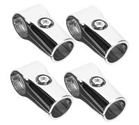 UKCOCO Connecteur De Tringle De Placard Double Voies 25 Mm Alliage D’Aluminium Antirouille Support De Rangement Vêtements 4 Pièces pour Dressing Et Étagère