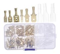 UKCOCO Connecteurs à Fourche Isolés Électriques Kit De Connecteurs à Sertir pour Haut-parleurs Auto Cosses à Fourche Durables