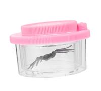 UKCOCO Coupe d'observation des Insectes Visionneuse d'insectes loupe d'insectes pour Enfants bac à Insectes observateur d'insectes Plastique Rose