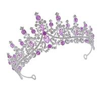 UKCOCO Couronne de Mariée Cristal Diadème Brillant pour Fête Mariage et Anniversaire Accessoire Élégant pour Filles et Princesses