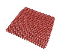 UKCOCO Coussin Confortable Perles Voiture de Siège de Bois Naturel Rouge, Respirant Massant pour Décoration Intérieure et Siège Automobile