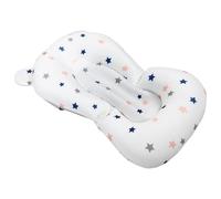 UKCOCO Coussin de Bain Antidérapant pour Bébé en Filet 3d Respirant Tapis de Bain Flottant Support de Siège Blanc Étoiles Adapaté Relaxant et Sécurisé Bébé