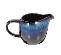 UKCOCO Crémier Porcelaine Poignée Et Bec Verseur Pichet à Lait Adapté Aux Restaurants Et Bars Surface Lisse Bleue