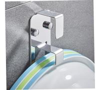 UKCOCO Crochet Mural Acier Inoxydable sans Perçage Double Accroche pour Salle de Bain et Cuisine Support Pratique pour Rangement de Lavabo et Petits Objets