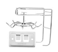 UKCOCO Crochet Mural Rotatif Inox sans Perçage Support Multifonction pour Ustensiles de Cuisine et Torchons Rangement Pratique pour Cuisine Salle de Bain