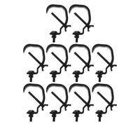 UKCOCO Crochets Pince Noir Lot de 10 pour Éclairage de Scène en Alliage D'aluminium Compatibles Tubes 30-55 Mm, Usage Polyvalent et Fixation Stable pour Mariages et Fêtes