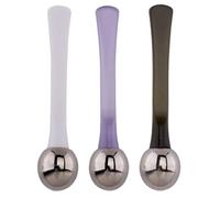 UKCOCO Cuillère de Massage Yeux en Alliage de Zinc 3pcs, Bâtonnet Compact Portable pour Massage Oculaire et Application de Crème, Réduit les Problèmes de Peau