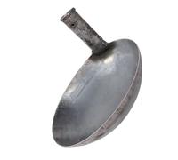 UKCOCO Cuillère en Fer Épaissie Scoop De Grain Cuillère à Eau à Long Manche Bêche De Jardin Petites Pelles pour Creuser Louche Wok Grey Le Fer