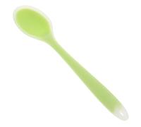 UKCOCO Cuillère Silicone Garçon Fille Souple Mini pour Alimentation et Grattage Cuillère Dapprentissage Garçon Fille Adaptée Mains Outil pour Soupe Riz et Salade Vert Translucide