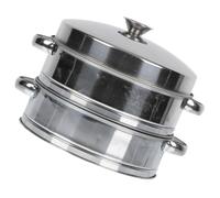 UKCOCO Cuit Vapeur Inox avec Couvercle Panier Vapeur pour Cuisine Maison Riz Fruits de Mer Adapté Familles et Restaurants