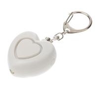 UKCOCO Cœur Alarme Personnelle Compact avec Lumières LED Puissante, avec 3 Piles LR44 Protection Sécurité Médicale Portable, Blanc pour Seniors