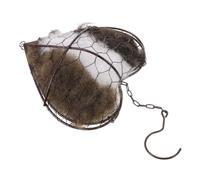 UKCOCO Cœur Nichoir en Fer pour Oiseaux Extérieur, Boîte Suspendue de Cœur, Facile à Installer, Matériaux de Nidification pour Perroquets et Chardonnerets, Abri Hivernal pour Balcons