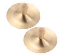 UKCOCO Cymbales à Doigt Cuivre avec Manche pour Garçon Fille Instrument de Percussion Miniature pour Éducation Musicale et Sécurisé pour Maternelle et Fête