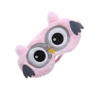 UKCOCO De Sommeil Pelucheux Hibou Garçon Et Filles Réglable, Couvre-yeux Doux En Tissu, Couleur Rose Clair, Pour Dormir à La Maison, En Voyage Train, Pare-soleil Ultra-confort Pour Garçon Et Filles