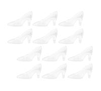 UKCOCO Décoration de Chaussures en Cristal Transparentes Mini Chaussures de Princesse Cendrillon Lot de 24 Pièces Accessoires Délicats pour Poupées Décoration Bureau et Fête