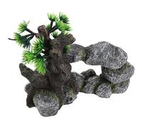 UKCOCO Décoration de Roche Artificielle pour Aquarium D’Eau Douce et Eau de Mer, Ornement Paysager Arche D’Arbre et Pierres Empilées, Décor de Bocal à Poissons pour Bureau et Maison,
