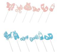 UKCOCO Décoration Gâteau pour Fête Shower Cake Toppers en Papier, Set Créatif et Facile à Utiliser pour Révélation du Garçon ou Fille