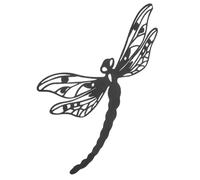 UKCOCO Décoration Murale Design Artistique et Élégant en Métal Noir de Libellule, Ornement Suspendu en Fer pour Salon ou Salle à Manger