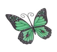 UKCOCO Décoration Murale En Fer Mur Sculpture Murale Ornements Nursery Ailes Forme Des Murs Décorations Rose Pendaison Art Mural Vert Le Fer