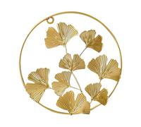 UKCOCO Décoration Murale Suspendue en Fer Ginkgo Doré Creux Ornement Artisanal Léger 1 Pièce pour Salon Chambre et Jardin Pendentif Décoratif Nordique de Feuille de Ginkgo