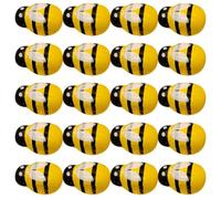 UKCOCO Décorations Abeilles en Bois 24 Pièces, 2,5 Cm, Peintes Colorées, Accessoires de Bricolage pour Décoration Murale et Festive, Fournitures DIY pour Fêtes et Déco Maison Campagnarde