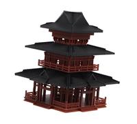 UKCOCO Décorations De Pavillon Outils De Modèle De Décor De Jardin Zen Mini-Sculpture De Pavillon Décor De Jardin Asiatique Accessoires De Brown Plastique