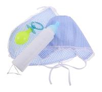 UKCOCO Déguisement Bébé Géant Cosplay Adulte Taille Unique Ensemble Accessoire Bavoir Surdimensionné Tétine Géante Bonnet Bleu Fête Carnaval Halloween